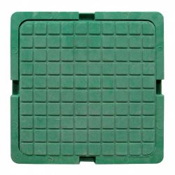 Люк квадратный полимерно-композитный садовый (420*420) (зелёный)