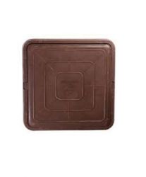 Люк квадратный полимерно-композитный садовый (420*420) (коричневый)