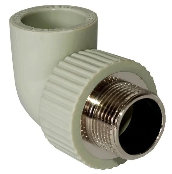 Угольник PPR d20х1/2Н серый Valfex