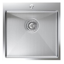 Мойка настольного монтажа MIXLINE PRO 50х50х20см, 3.0, выпуск 3 1/2, с сифоном (сатин НАНО декор)