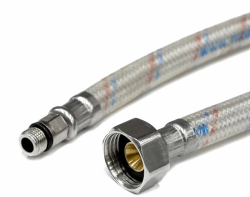 Подводка для смесителя в ПВХ покрытии "ШЛАНГОФФ" L=0,4м, 1/2" Г- М10 (пара)