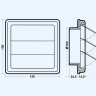 Решетка приточно-вытяжная с гравитационными жалюзями 150х150 с фланцем D100