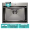 Мойка настольного монтажа MIXLINE PRO 53х43х22см, 3.0, выпуск 3 1/2, с сифоном (сатин)