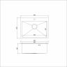 Мойка настольного монтажа MIXLINE PRO 60x45х22см, 3.0, выпуск 3 1/2, с сифоном (черный графит)