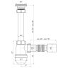 (C-1010) Сифон АНИ 1 1/4"*40 с гибкой трубой 40*50