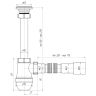 (C-1015) Сифон АНИ 1 1/4"*40 с гибкой трубой 40*40/50