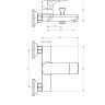 WF54 Смеситель для ванны, короткий излив VODA "Waterfall" хром  