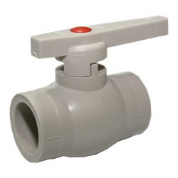 Кран шаровый ПП (STK) d40 серый