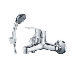 DR71035 Смеситель DECOROOM одноручный для ванны с коротким изливом, хром