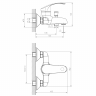 DR71035 Смеситель DECOROOM одноручный для ванны с коротким изливом, хром