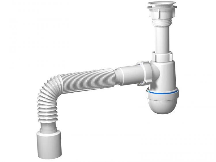 (C-5010) Сифон АНИ Варяг 1 1/2"*40 с гибкой трубой 40*50