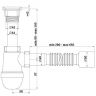 (C-5010) Сифон АНИ Варяг 1 1/2"*40 с гибкой трубой 40*50