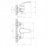 DR71055 Смеситель DECOROOM одноручный для душа, хром