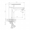 DR72011 Смеситель DECOROOM одноручный для умывальника моно, хром