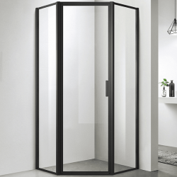 Душевое ограждение Azario RICHMOND 3231 900*900*2000, черный профиль, без поддона