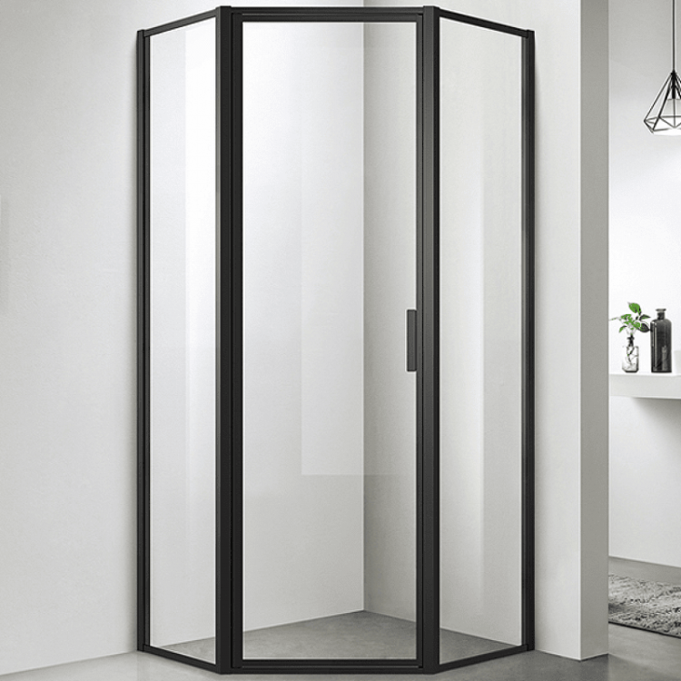 Душевое ограждение Azario RICHMOND 3231 900*900*2000, черный профиль, без поддона