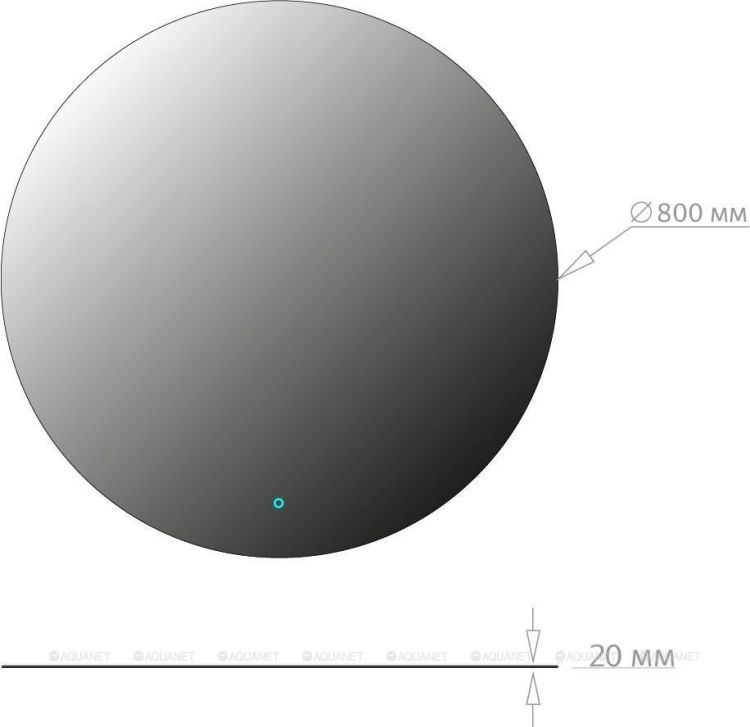 Зеркало Сола 80 с LED подсветкой (Onika)