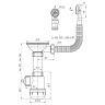 (A-0142S) Сифон АНИ Грот 3 1/2"*40 с круглым гибким переливом