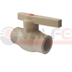 Кран шаровый ПП полнопроходной (Valfex) d32 серый