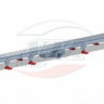 TL 1485G Трап пластиковый линейный 850х62, Ду  40 мм, решетка нержавеющая сталь, глянец