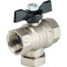 SVF 0002 000020 STOUT Кран шаровый с фильтром, бабочка 3/4