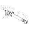 Комплект горизонтального дымохода для Vaillant turboTEC, FIT dn60/100 L=0,75м (0020199370)