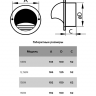 Выход стенной вентиляционный вытяжной металлический с фланцем D125