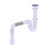 (D-0515) Сифон АНИ 1 1/2"*40 прямоточный с литым выпуском, с гибкой трубой 40*40/50