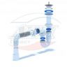(D-0515) Сифон АНИ 1 1/2"*40 прямоточный с литым выпуском, с гибкой трубой 40*40/50