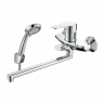 DR72043 Смеситель DECOROOM одноручный универсальный с поворотным изливом 300мм, хром