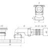 (E-015) Сифон АНИ для душевого поддона плоский 1 1/2"*40 с гибкой трубой 40/50