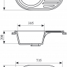 Gran-Stone мойка GS-18L (G) односекционная (бежевый 328) 730х460