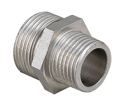 Ниппель переходной латунный никелированный Ду20х15 ValTec