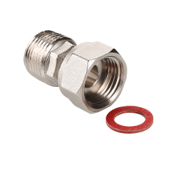 Прямой полусгон с накидной гайкой Valtec 1/2"X1/2"