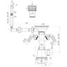 (A-0146) Сифон АНИ Грот 3 1/2"*40 с двумя отводами для стиральной машины, с жестким переливом