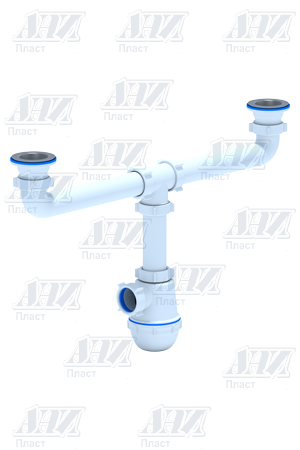 (A-3000) Сифон АНИ Грот 1 1/2"*40 двойной