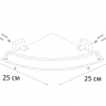 FX-61303A Полка стеклянная угловая Fixsen "KVADRO"