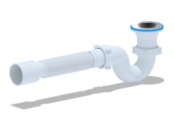 E-115 Сифон АНИ для душевого поддона 1 1/2"*40 с гибкой трубой 40/50
