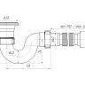 E-115 Сифон АНИ для душевого поддона 1 1/2"*40 с гибкой трубой 40/50