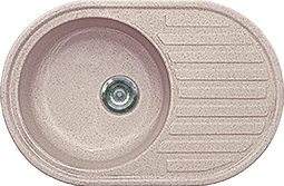 Gran-Stone мойка GS-18L (G) односекционная (песочный 302) 730х460