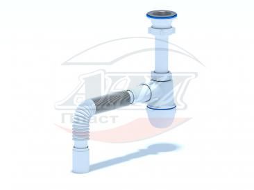 (C-0105) Сифон АНИ 1 1/2"*40 с гибкой трубой 40*40