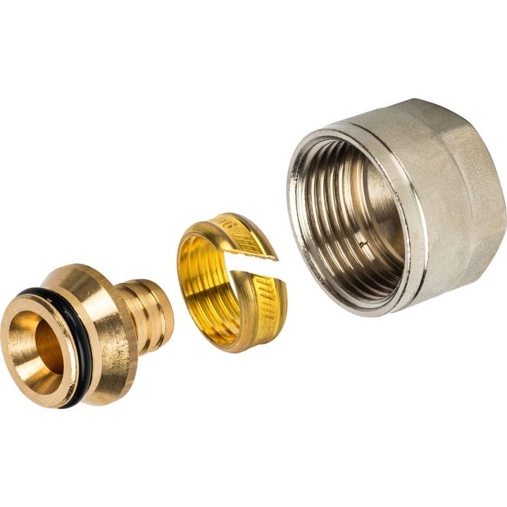SFC-0020-001622 STOUT Фитинг коппрессионный евроконус для серой трубы PEX 16x2.2x3/4