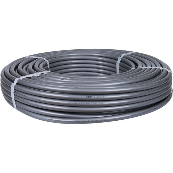 SPX-0001-002028 PEX-а труба из сшитого полиэтилена, серая STOUT 20х2,8 (бухта 100 метров)
