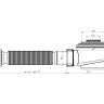 (E-415CL) Сифон АНИ для душевого поддона 1 1/2"*50 с гибкой трубой 375*40/50 хром, клик-клак