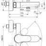 B0718AA CERAPLAN III Настенный смеситель для ванны/душа, картридж 38 мм, хром