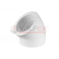 Угольник ПП 45° (Valfex) серый d63
