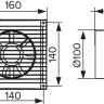 E 100 S Вентилятор осевой с антимоскитной сеткой d100