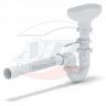 (DR-0115) Сифон АНИ 1 1/2"*40 прямоточный с разрывом струи, с гибкой трубой 40*40/50