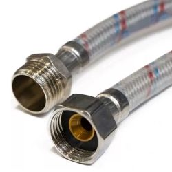 Подводка для воды в ПВХ покрытии "ШЛАНГОФФ" L=0,8м, 1/2" Г-Ш