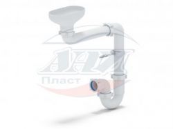 (DR-5000) Сифон АНИ 1 1/2"*40 прямоточный смещенный с разрывом струи